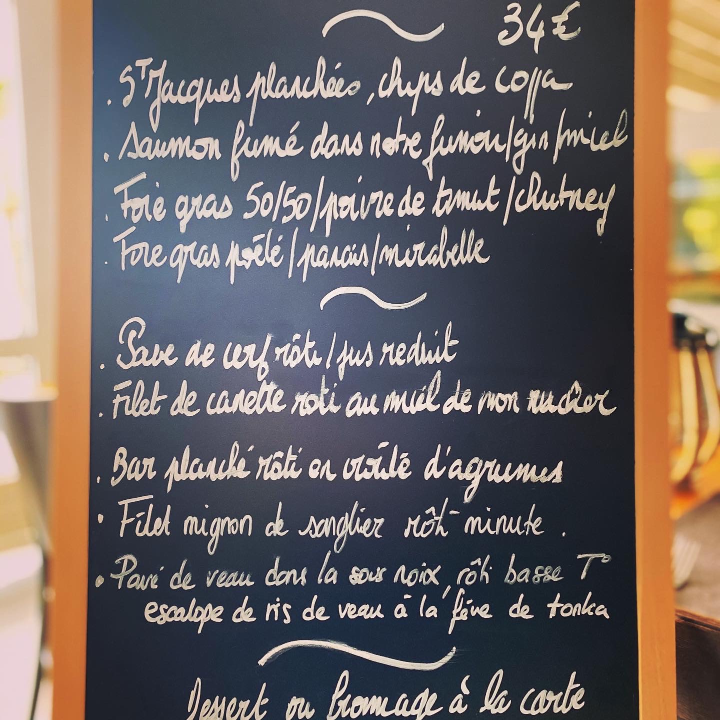 Ardoise du moment